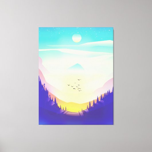 Misty Mountains Leinwanddruck (Vorderseite)