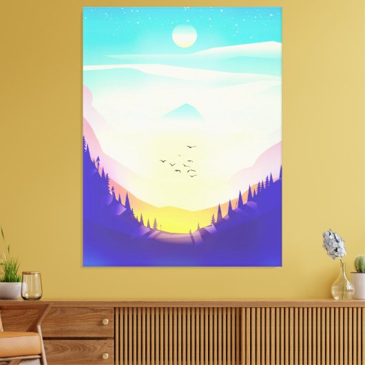 Misty Mountains Leinwanddruck (Insitu (Wohnzimmer))