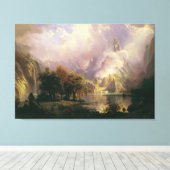 Misty Mountains Ölgemälde große Leinwand drucksvol (Insitu (Holzboden))