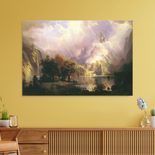 Misty Mountains Ölgemälde große Leinwand drucksvol (Insitu (Wohnzimmer))
