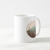 Misty Mountains - Serene Forest Landschaft Kaffeetasse (VorderseiteRechts)