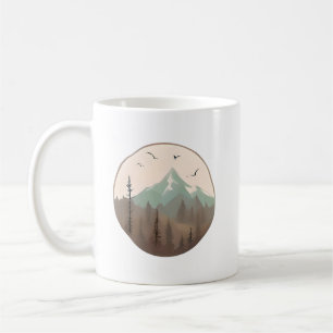Misty Mountains - Serene Forest Landschaft Kaffeetasse