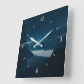 Misty Mountains Wall Clock Numbers Quadratische Wanduhr (Winkel)