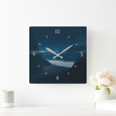 Misty Mountains Wall Clock Numbers Quadratische Wanduhr (Zuhause)
