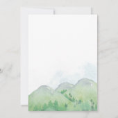 Misty Mountains Wassercolor Wedding Einladung (Rückseite)