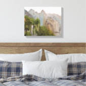 MISTY MOUNTAINS WATERCOLOR CANVAS DRUCKEN LEINWANDDRUCK (Insitu (Schlafzimmer))