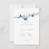 Misty Mountains Wedding RSVP+MEAL Response Einladung (Vorderseite)