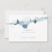 Misty Mountains Wedding RSVP Response Einladung (Vorderseite)