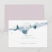 Misty Mountains Wedding RSVP Response Einladung (Vorne/Hinten)