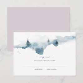 Misty Mountains Wedding RSVP Response Einladung