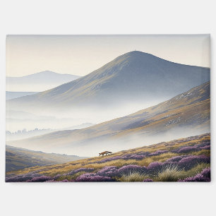 Misty Mourne Mountains Nordirland Wasserfarbe Magnet