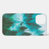 Misty nebelige Berglandschaft mit Tannenwald und Case-Mate iPhone Hülle (Rückseite (Horizontal))