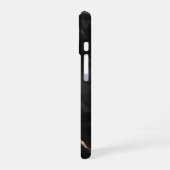 Misty Night Gold Glitzer Marmor benutzerdefinierba iPhone 16 Hülle (Linke Seite)