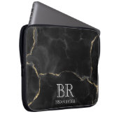 Misty Night Gold Glitzer Marmor benutzerdefinierba Laptopschutzhülle (Vorne Rechts)