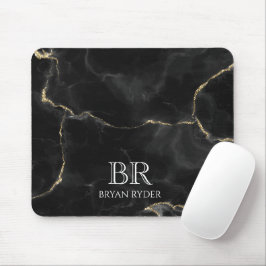 Misty Night Gold Glitzer Marmor benutzerdefinierba Mousepad
