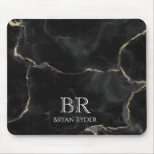 Misty Night Gold Glitzer Marmor benutzerdefinierba Mousepad (Vorne)