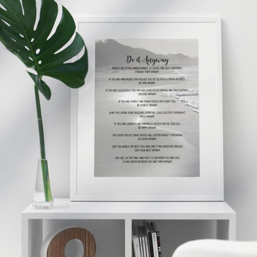 Misty Ocean Beach macht es auf jeden Fall Fotodruck