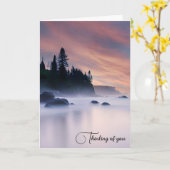 Misty Ocean Morning Karte (Gelbe Blume)