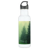 Misty Pine Forest Edelstahlflasche (Vorderseite)