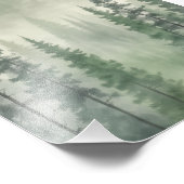 Misty Pine Forest Serenity Fotodruck (Ecke)