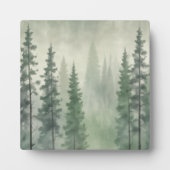 Misty Pine Forest Serenity Fotoplatte (Vorderseite)