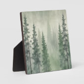 Misty Pine Forest Serenity Fotoplatte (Vorderseite)