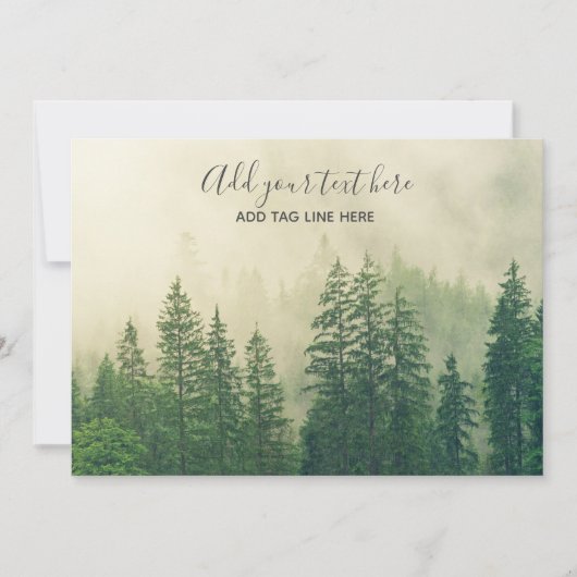Misty Pine Forest Trees Custom Keepake (Vorderseite)