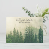 Misty Pine Forest Trees Custom Keepake (Stehend Vorderseite)