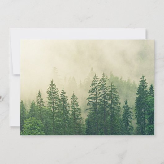 Misty Pine Forest Trees Custom Keepake (Rückseite)