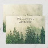 Misty Pine Forest Trees Custom Keepake (Vorne/Hinten)