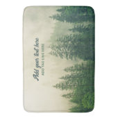 Misty Pine Forest Trees Custom Keepake Badematte (Vorderseite Vertikal)