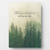 Misty Pine Forest Trees Custom Keepake Fotoplatte (Vorderseite)