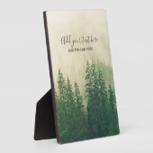 Misty Pine Forest Trees Custom Keepake Fotoplatte (Seite)