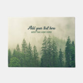 Misty Pine Forest Trees Custom Keepake Fußmatte (Vorderseite)