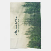 Misty Pine Forest Trees Custom Keepake Geschirrtuch (Vertikal)