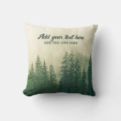 Misty Pine Forest Trees Custom Keepake Kissen (Vorderseite)