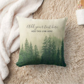 Misty Pine Forest Trees Custom Keepake Kissen (Decke)
