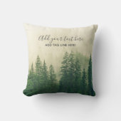 Misty Pine Forest Trees Custom Keepake Kissen (Vorderseite)