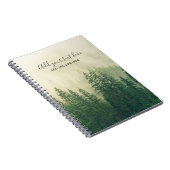 Misty Pine Forest Trees Custom Keepake Notizblock (Rechte Seite)