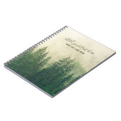 Misty Pine Forest Trees Custom Keepake Notizblock (Linke Seite)