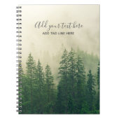 Misty Pine Forest Trees Custom Keepake Notizblock (Vorderseite)