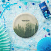 Misty Pine Forest Trees Custom Keepake Pappteller (Party)