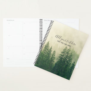 Misty Pine Forest Trees Custom Keepake Planer