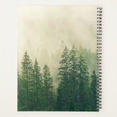 Misty Pine Forest Trees Custom Keepake Planer (Rückseite)