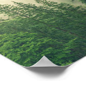 Misty Pine Forest Trees Custom Keepake Poster (Ecke)