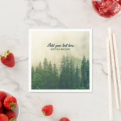 Misty Pine Forest Trees Custom Keepake Serviette (Beispiel)
