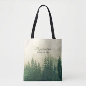 Misty Pine Forest Trees Custom Keepake Tasche (Vorderseite)