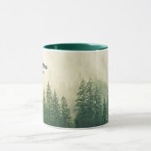 Misty Pine Forest Trees Custom Keepake Tasse (Zentrum)