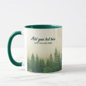Misty Pine Forest Trees Custom Keepake Tasse (Links)