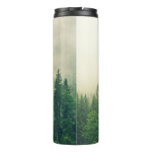 Misty Pine Forest Trees Custom Keepake Thermosbecher (Rückseite)